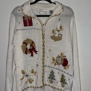 Vintage Sarah Bentley Holiday Embroidered Sweater